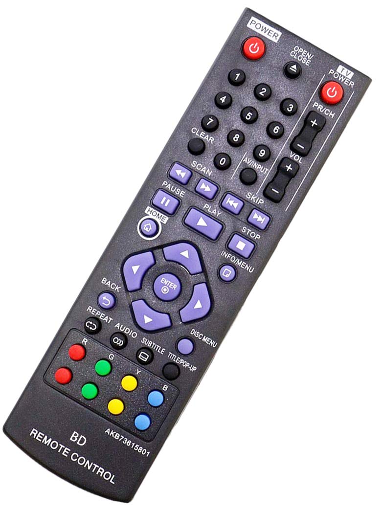 Smartby AKB73615801 Remote Control Compatible with LG Blu-Ray DVD Player BD220 BD630 BP325W BP335WN BP125 BP125N BP135W-N BP200 BP220 BP220N BP320 BP320N BP325 BP325N - LeoForward Australia