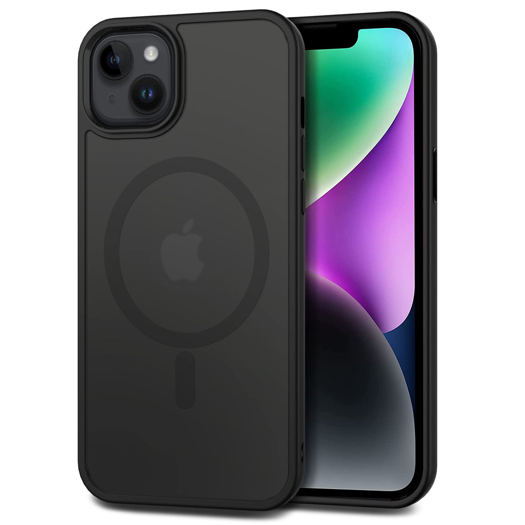  [AUSTRALIA] - CACOE Magnetic Case for iPhone 13 & iPhone 14 6.1 inch-Compatible with MagSafe & Magnetic Car Phone Mount,Anti-Fingerprint TPU Thin Phone Cases Cover Protective Shockproof (Matte Black) Matte Black