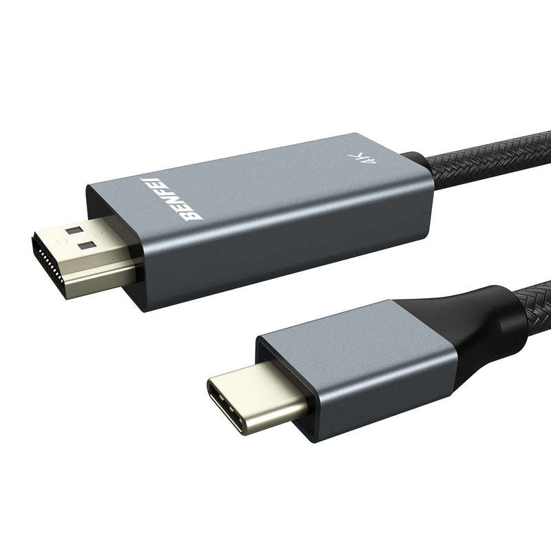  [AUSTRALIA] - USB C to HDMI Cable, BENFEI 4K@60Hz USB Type-C to HDMI Cable [Thunderbolt 3] Compatible for MacBook Pro 2019/2018/2017, Samsung Galaxy S9/S8, Surface Book 2, Dell XPS 13/15 and More - 6ft, Gray 6 Feet