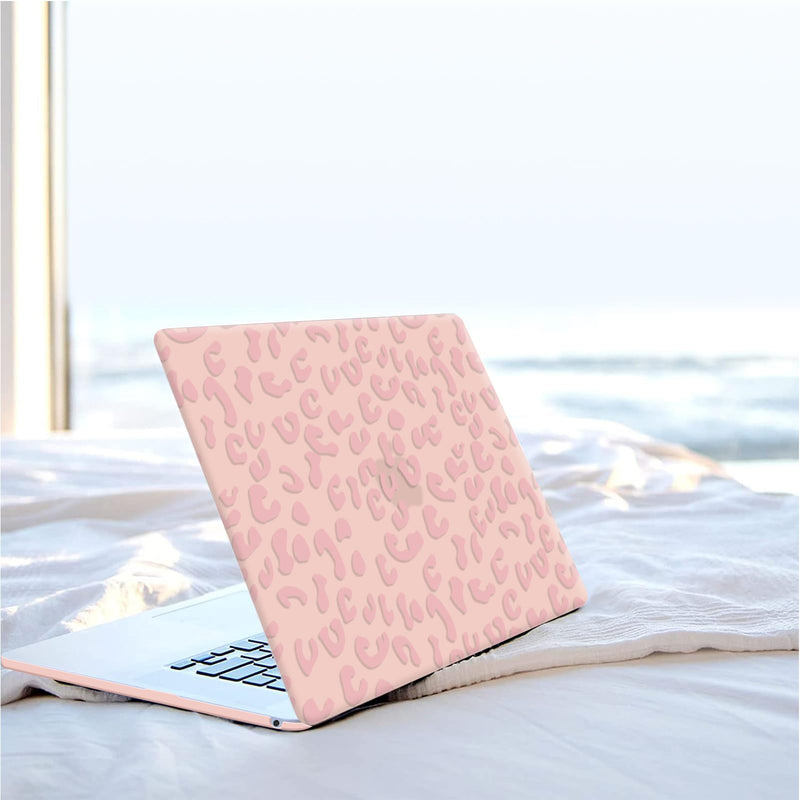  [AUSTRALIA] - iCasso Compatible with MacBook Pro 13 inch Case 2023,2022, 2021-2016, M2/A2338/M1/A2251/A2289/A2159/A1989/A1708/A1706, Plastic Hard Shell & Keyboard Cover & Screen Protector, Pink Leopard Pattern