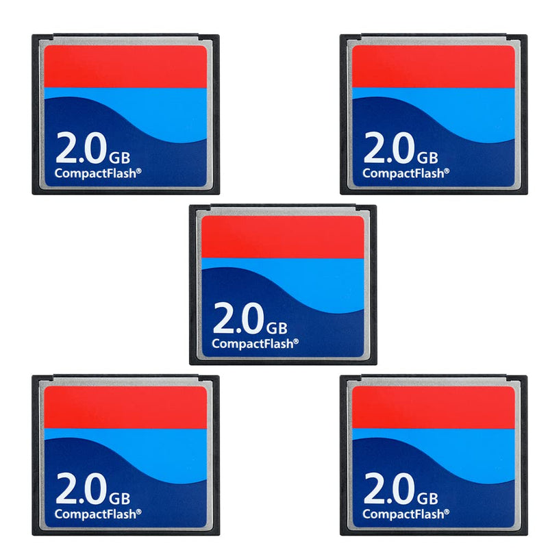  [AUSTRALIA] - ZhongSir Five Pack 2GB Extreme Compact Flash Memory Card High Speed Digital Camera Card Industrial Grade Card(5Pack)