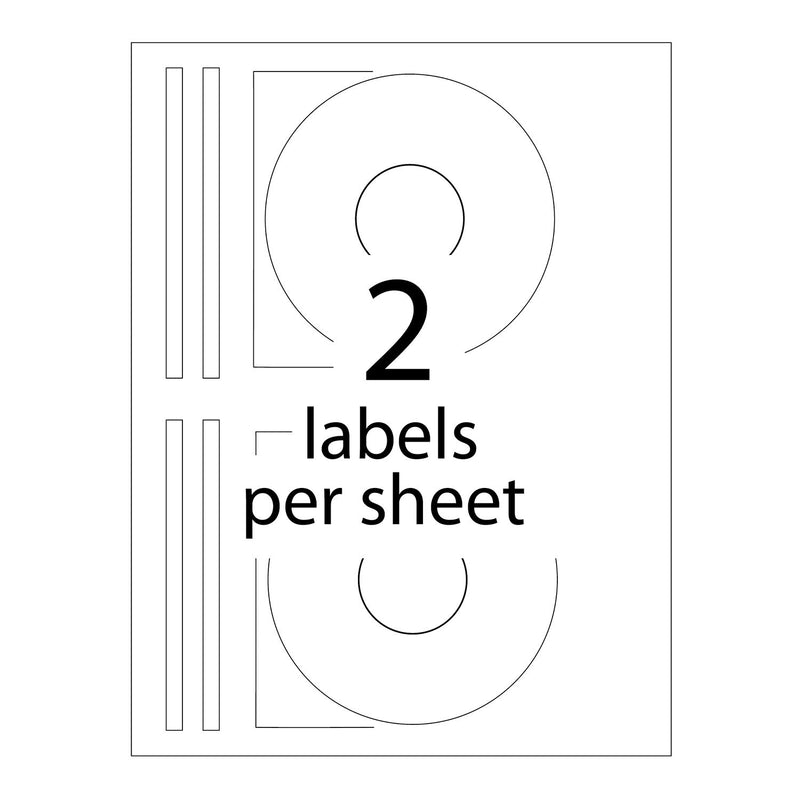 Avery CD Labels, Matte White, 40 Disc Labels and 80 Spine Labels (8692),4.5/8 Inches 4.5/8 Inches - LeoForward Australia