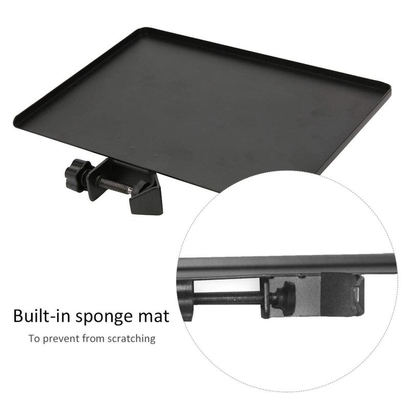  [AUSTRALIA] - Mic Rack Stand Phone Holder, Multifunctional Microphone Stand Tray, Alloy Clamp-On Chat Room for Live Broadcast