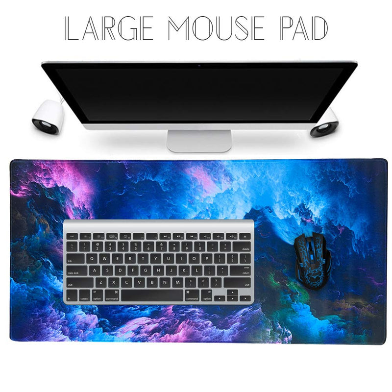 AliBli Large Gaming Mouse Pad XXL Extended Mat Desk Pad Mousepad Long Non-Slip Rubber Mice Pads Stitched Edges 35.4”x15.7” (014qicaiyun) 014qicaiyun - LeoForward Australia