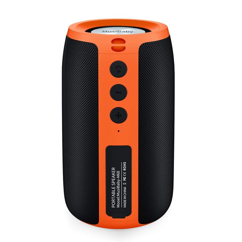  [AUSTRALIA] - Bluetooth Speakers,MusiBaby Speakers Bluetooth Wireless,Portable,Waterproof,Loud Stereo,Booming Bass,Dual Pairing,Bluetooth 5.0,24H Playtime,Speaker for Home,Party,Outdoor,Gifts (Orange)