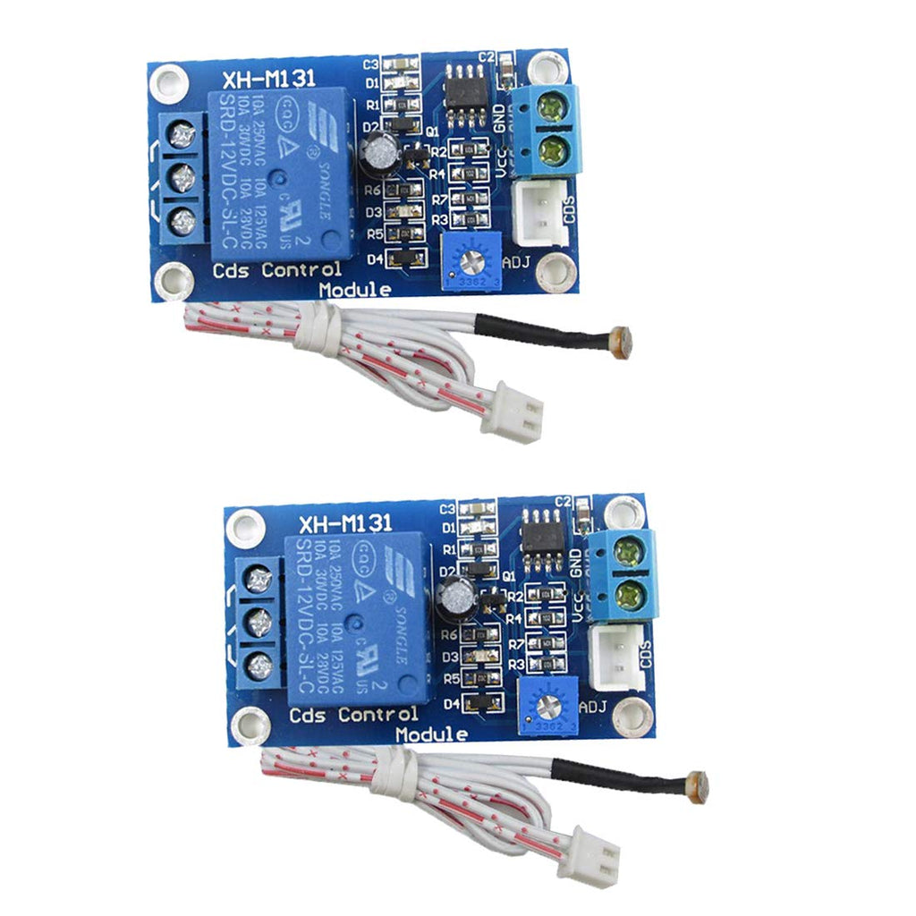  [AUSTRALIA] - HiLetgo 2pcs 12V Photoresistor Sensor Relay Module Car Light Automatic Control Switch with Cable