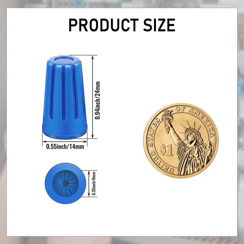  [AUSTRALIA] - BHSKJSZ Waterproof Landscape Wire Connectors for 22AWG-14AWG,Blue Grease Cap Outdoor Electrical Nuts Caps are Available for Irrigation Systems (25Pack) Blue