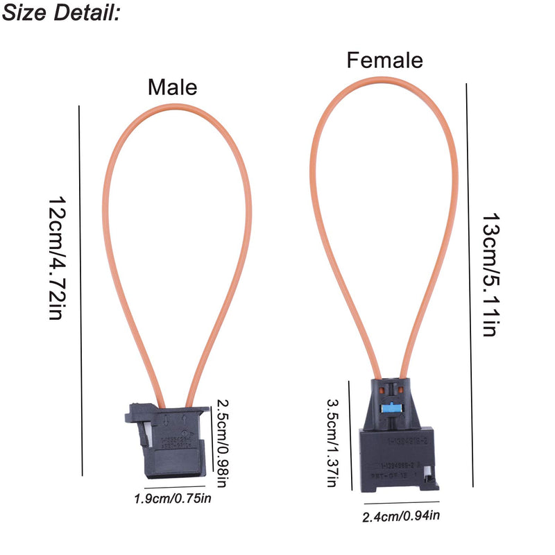 Juerly Most Fiber Optic Optical Loop Bypass Female & Male Adapter Universal Connector for Radio and Audio Mercedes BMW VW Audi Porsche SOS FIX - LeoForward Australia