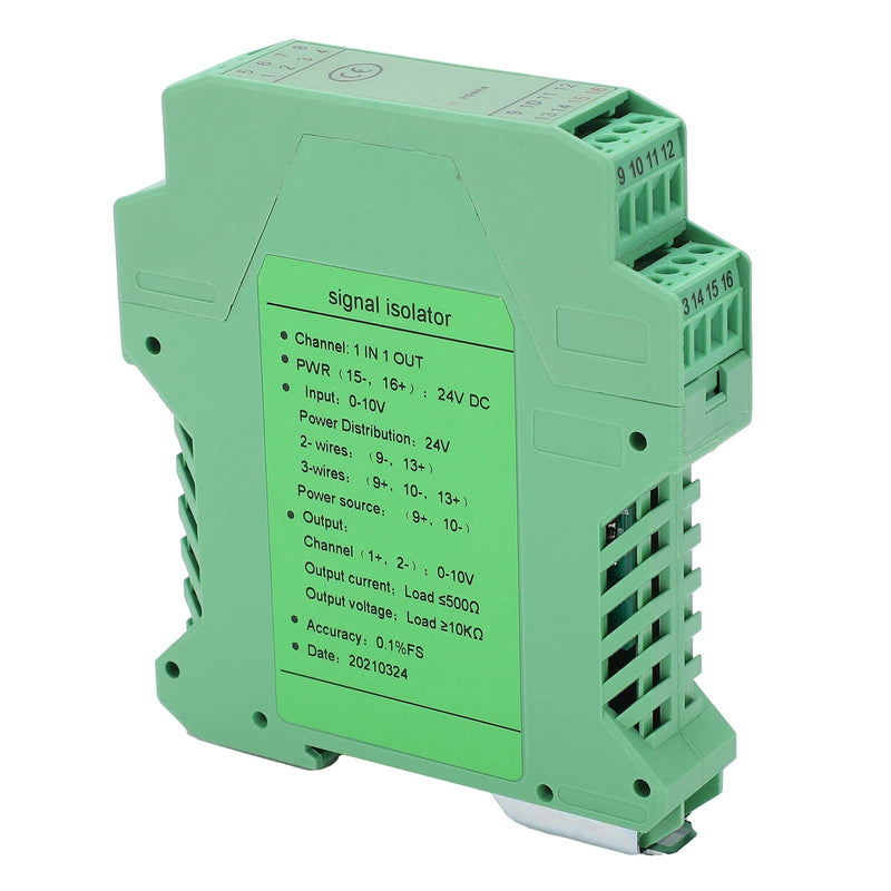  [AUSTRALIA] - Eujgoov DC 24V Current Signal Isolator 1 in 1 Out Conditioner Current Voltage Transmitter Provides Isolated Power Distribution for The Transmitter On Site