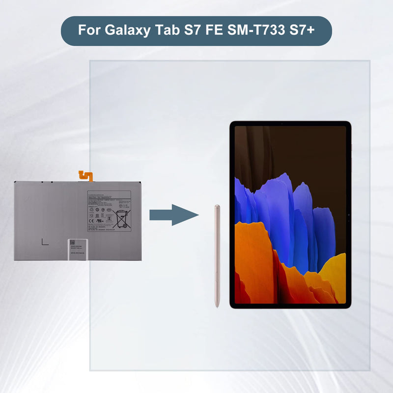  [AUSTRALIA] - Replacement Battery EB-BT975ABY Compatible with Samsung Galaxy Tab S7 FE SM-T733 S7+ Plus 5G SM-T978U with Tools