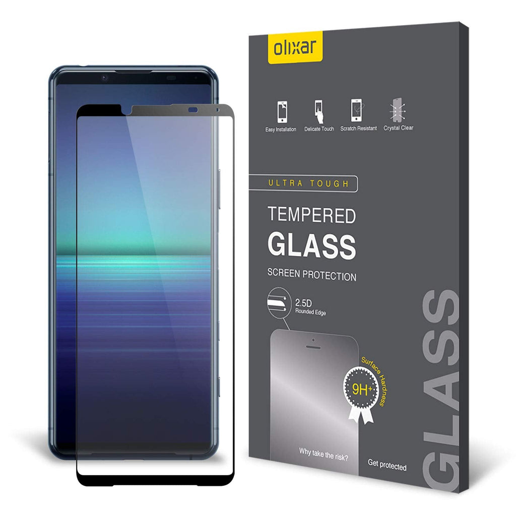  [AUSTRALIA] - Olixar Screen Protector for Sony Xperia 5 II, Tempered Glass - Reliable Protection, Supports Device Features - Full Video Installation Guide