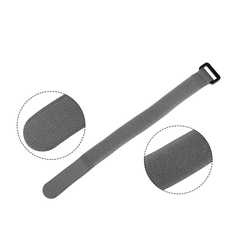  [AUSTRALIA] - uxcell 10pcs Hook and Loop Straps, 3/4-inch x 10-inch Securing Straps Reusable Fastening Cable Tie (Gray)