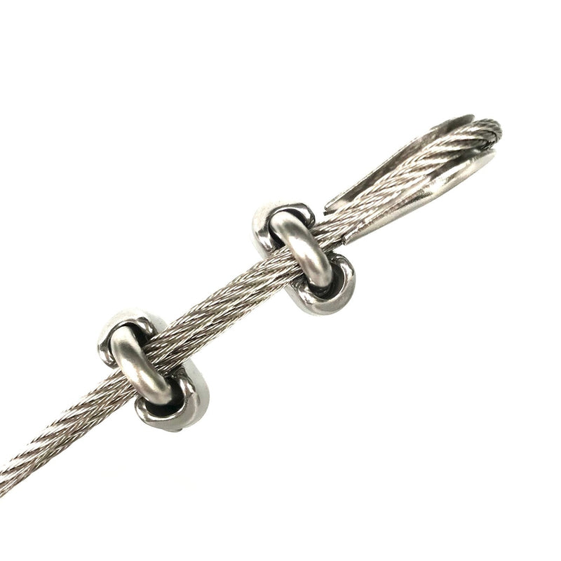  [AUSTRALIA] - HEVERP 20PCS 1/8 Inches M3 Stainless Steel Wire Rope Cable Clip Clamp