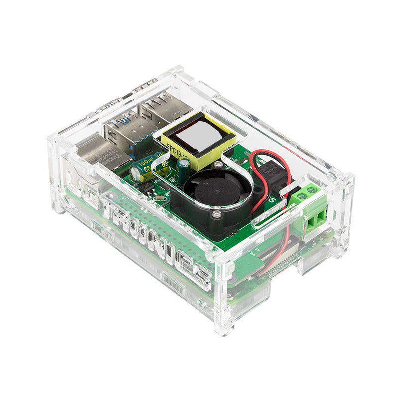  [AUSTRALIA] - UCTRONICS PoE HAT for Raspberry Pi 4 with Case, 802.3at Power Over Ethernet Expansion Board for Pi 4 B Board, with Cooling Fan