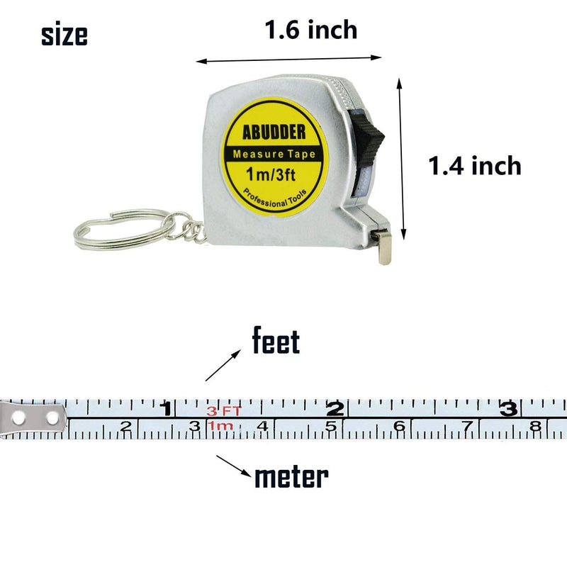  [AUSTRALIA] - 20 Pack Mini Measuring Tape Keychains , Small Pocket Tape Measures Retractable Metric Tape Measures 3 feet