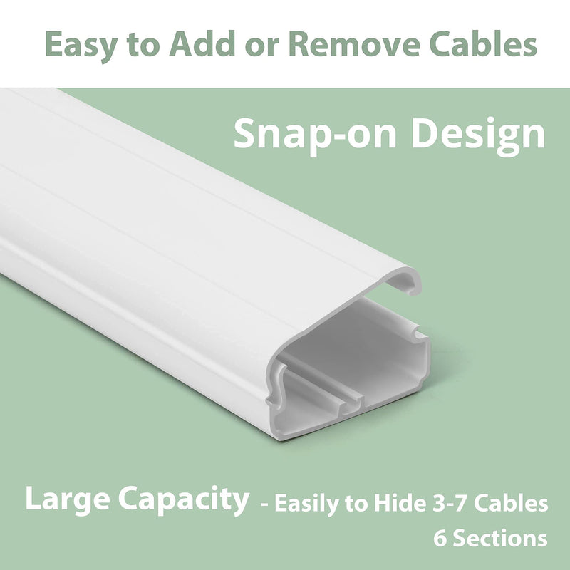  [AUSTRALIA] - ZhiYo Professional Server Rack Cable Management Raceway 6.4ft(2 x L3.2ft) & Cable Concealer, 95in Bundle