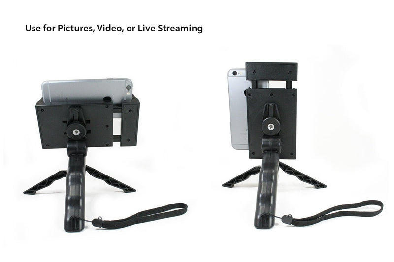  [AUSTRALIA] - Livestream® Gear Universal Tablet Tripod Mount Adapter. Works with Phones, Tablets and Phablets. Easily Mount to a Tripod, or Any 1/4"-20 Threading. (Tripod & Device Holder) Tripod & Device Holder