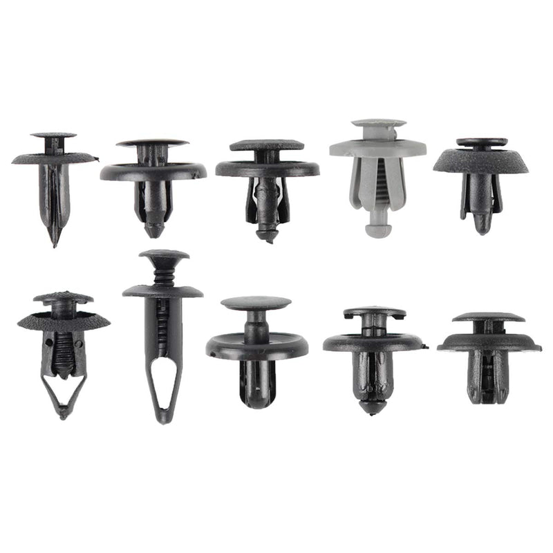  [AUSTRALIA] - AUTOKAY 100x Trunk Screw Rivets Set Car Bumper Fender Fits for Auto Plastic Fastener Clips