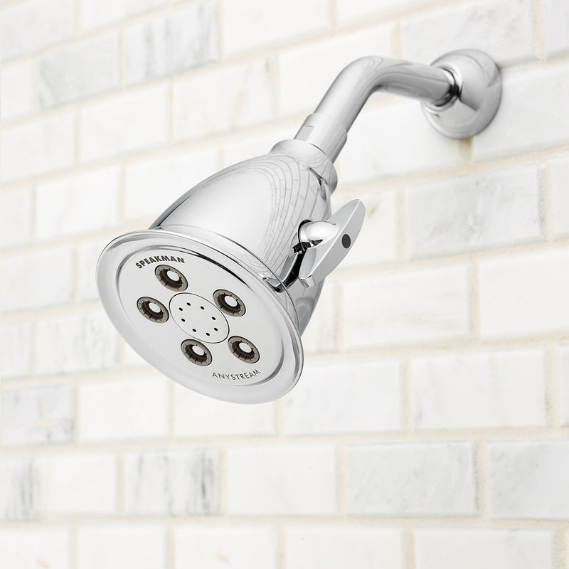  [AUSTRALIA] - Speakman, Polished Chrome S-2005-HB Hotel Anystream High Pressure Shower Head-2.5 GPM Adjustable Replacement Bathroom Showerhead 2.5 GPM