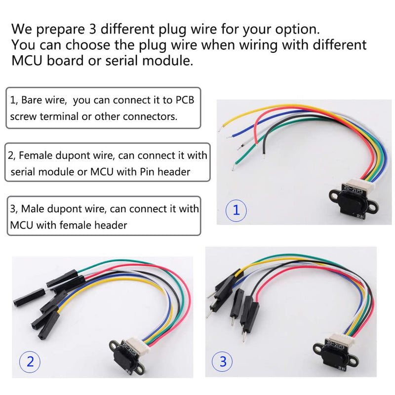  [AUSTRALIA] - Wishiot TF-LC02 Lidar Ranging Module TTL Level DC3-3.6V with 6Pin Male Connector to Dupont Wire for Arduino Raspberry Pi STM32 Home Robot Smart Car