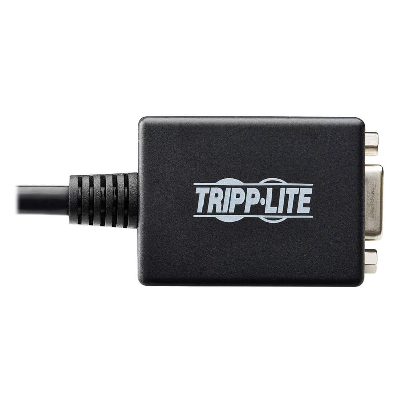 Tripp Lite DisplayPort to VGA Video Adapter, DP to VGA Video Converter, Active Display Adapter (M/F), 6 in. (P134-06N-VGA), Black - LeoForward Australia