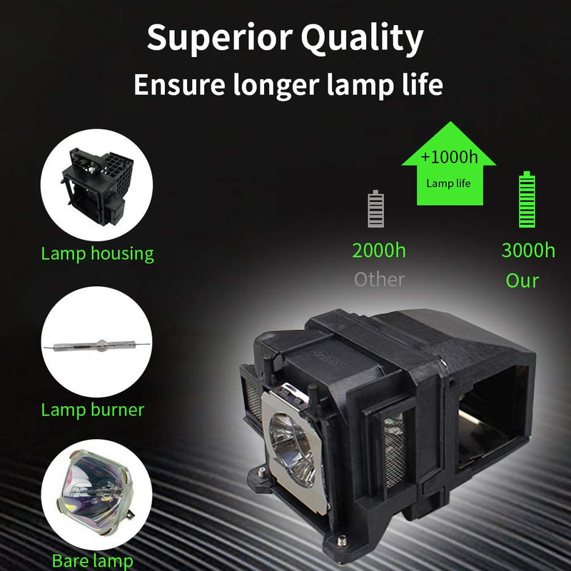  [AUSTRALIA] - EX7240 Bulb for ELPLP88 V13H010L88 Replacement Bulb EX3240 EX9200 EX5240 Bulb Home Cinema PowerLite H682 EB-X36 EH-TW5210 EH-TW5300 EH-TW5350 EH-TW5350S