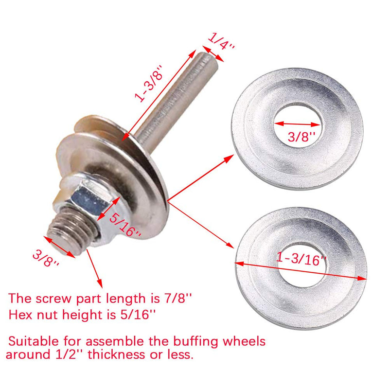  [AUSTRALIA] - SCOTTCHEN 3 Inch Ultra fine Cotton 1 Treated Yellow Cotton 1 Fine Cotton 1 Buffing Polishing Wheel 2/5 inch Arbor Hole for Mini Bench Grinder with one 1/4" Shank for Drill 3pcs