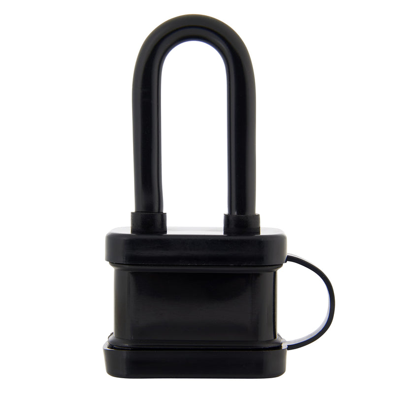  [AUSTRALIA] - BRINKS - 40mm Laminated Steel Weather Resistant Padlock with 2” Shackle - Vinyl Wrapped and Chrome Plated with Hardened Steel Shackle, 172-42051