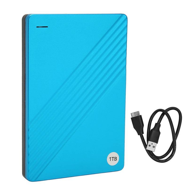  [AUSTRALIA] - External Hard Drive, Portable Ultrathin 2.5 Inch USB3.0 USB2.0 Mobile Hard Disk, Plug Play, for Computer TV Phone, for Win OS X Laptop System (1TB) 1TB Blue