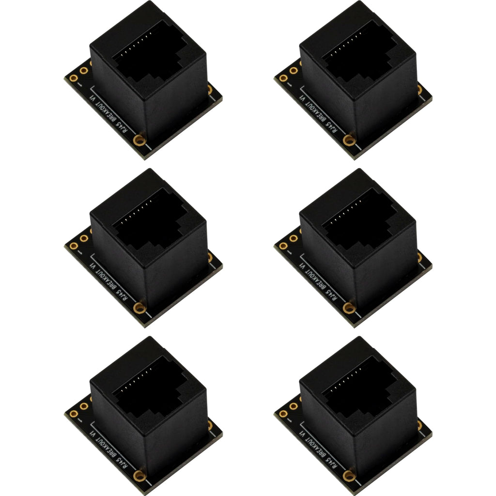  [AUSTRALIA] - 6pcs RJ45 Breakout Board 8 Pin Connectors (8P8C) Gold-Plated PCB for Ethernet DMX-512 RS-485 RS-422 RS-232