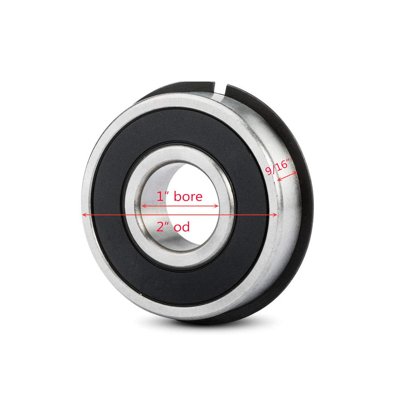  [AUSTRALIA] - Donepart 1" ID x 2" OD Bearing Garage Door Torsion Spring Center Bearings Deep Groove Ball Bearings with Snap Ring, 2 Pcs 1641NR-2RS(2pcs)