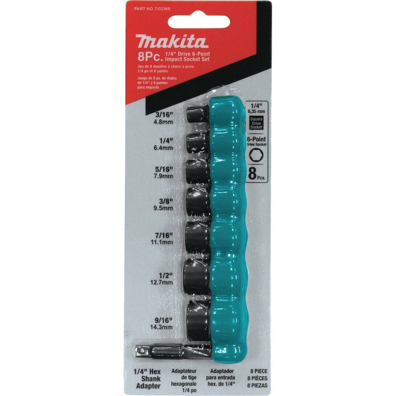  [AUSTRALIA] - Makita T-02369 1/4-Inch Drive Socket Set