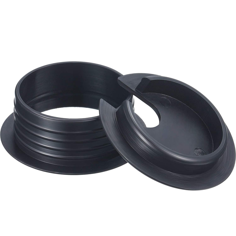  [AUSTRALIA] - 10 Packs Black Desk Cable Wire Grommet Cord, PC Computer Desk Plastic Grommet Cord, Tidy Cable Hole Cover Organizers (38 mm/ 1.5 Inch Mounting Hole Diameter) 38 mm/ 1.5 Inch Mounting Hole Diameter