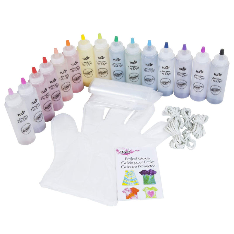 Tulip One-Step Tie-Dye Kit 15-Color Party Kit, Standard, Rainbow - LeoForward Australia