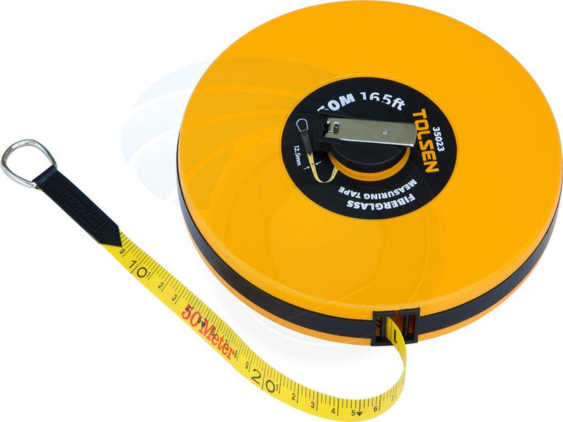  [AUSTRALIA] - 50M 165FT Constriction Imperial Metric Fiberglass Measuring Tape Reel