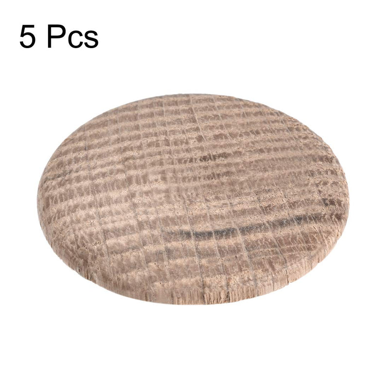 uxcell Wood Button Plugs 1 Inch Oak Hardwood Screw Hole Furniture Plugs 5 Pack - LeoForward Australia