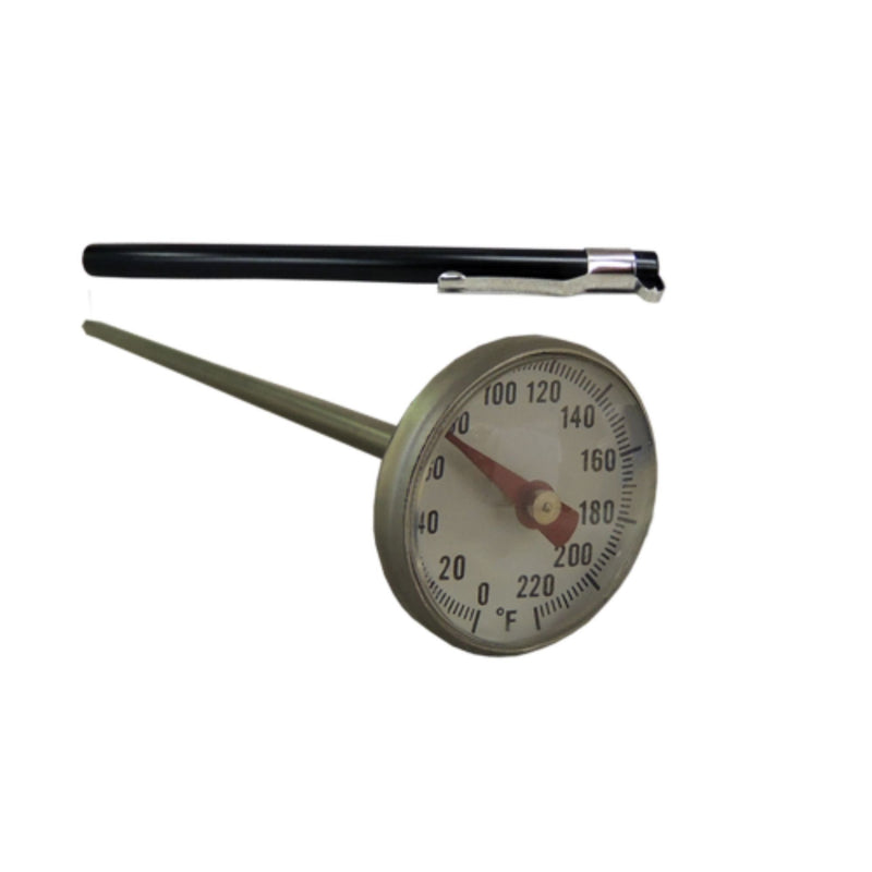 Supco ST02 Stainless Steel Pocket Dial Thermometer, 5" Stem, 1" Dial, 0 to 220 Degrees F 1 inches Diameter - LeoForward Australia