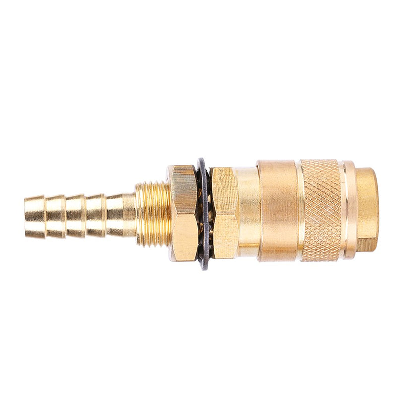  [AUSTRALIA] - Water Cooled & Gas Adapter Quick Brass Hose Connector Fitting For MIG TIG Welder Torch (Brass)