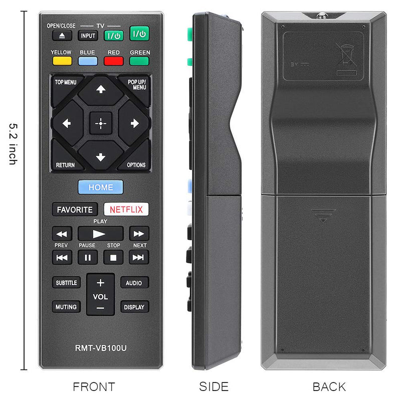 Gvirtue Blu Ray Remote Control Compatible Replacement for Sony RMT-VB100U Remote (DVD Player), Fit for BDP-S3500 BDP-S6500 BDP-S5500 BDP-S1500 BDP-BX650 BDP-BX350 - LeoForward Australia