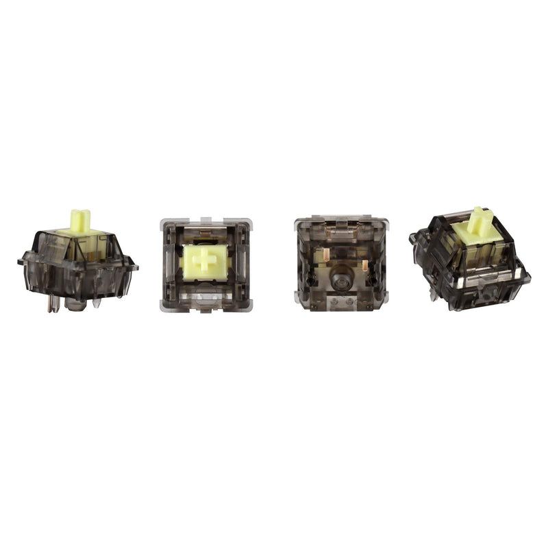 DUROCK Linear Switches Translucent Smokey L1 Switch with 55g Gold-Plated Spring Smooth Black Stem 5 Pins Linear Keyswitch for DIY Mechanical Keyboards (20pcs, L1 Smokey Yellow 55g) 20pcs - LeoForward Australia