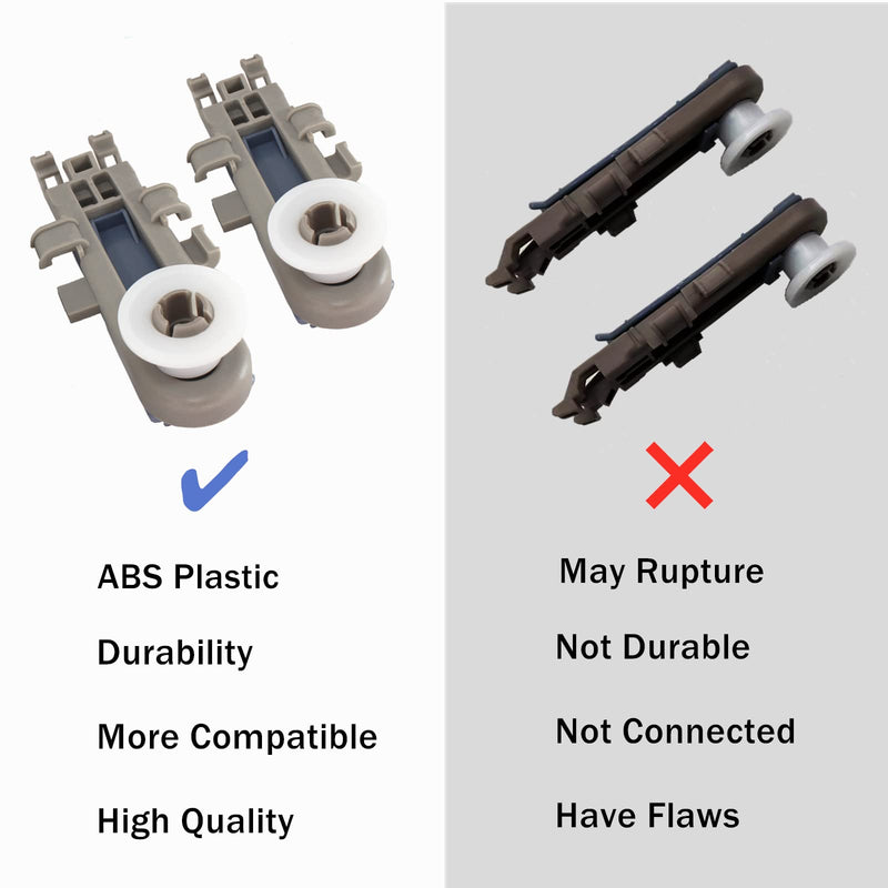  [AUSTRALIA] - WP8561996 Dishwasher Upper Rack Wheel Adjuster Compatible with Whirlpool, KitchenAid, Magic Chef and More Dishwashers,Replacement AP6285708 WP8561996 W10889280 8561996 B0050O2HIO B00JLMM1V4-2 Pack