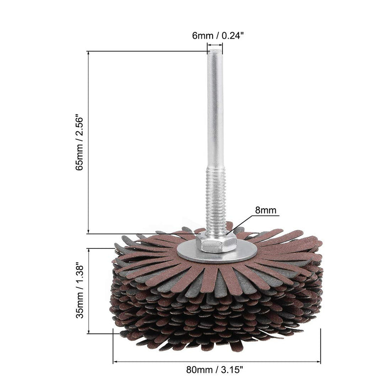  [AUSTRALIA] - uxcell Abrasive Cloth Flap Wheel Sanding Star 1/4-Inch Shank for Woodworking Root Carving Furniture Polishing 320 Grit