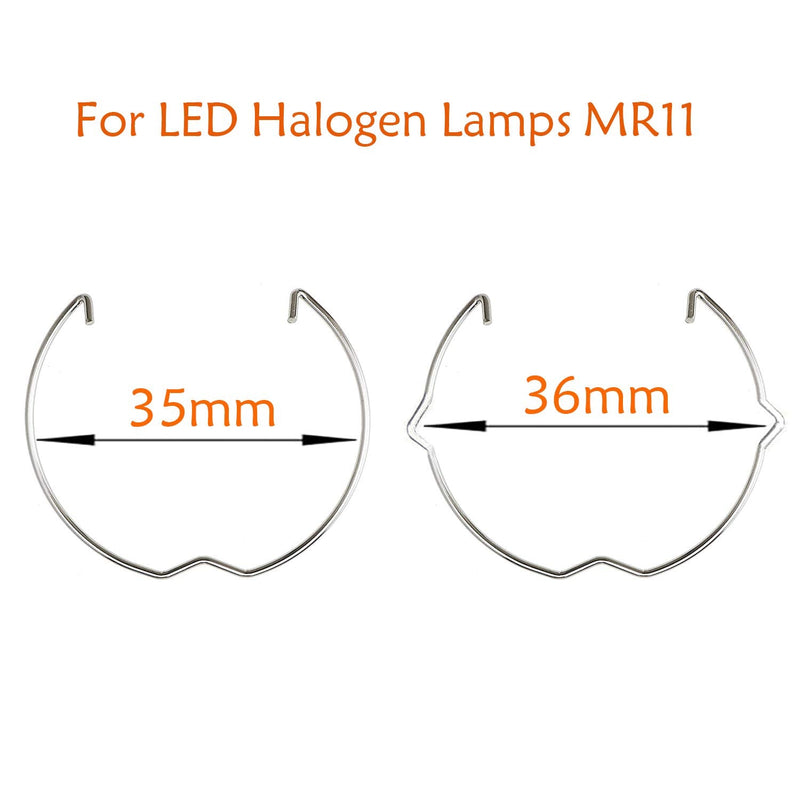  [AUSTRALIA] - BlueXP Pack of 20 MR11 retaining spring ring closure clips 35 mm diameter LED halogen bulb holder