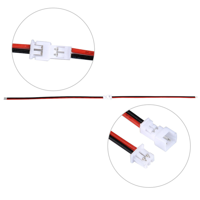 eBoot 20 Pairs 1.25 mm JST 2 Pin Micro Electrical Male and Female Connector Plug with 10 cm Wire Cable - LeoForward Australia
