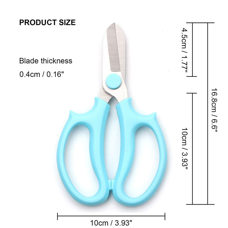  [AUSTRALIA] - Garden Pruning Shears Scissors with Comfort Grip Handle, Premium Steel Professional Floral Scissors, Perfect for Arranging Flowers, Pruning, Trimming Plants, Gardening Tool Blue