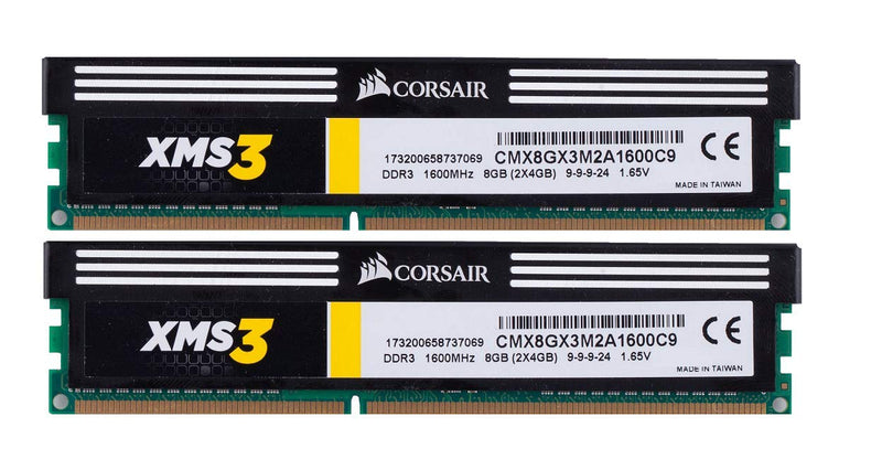  [AUSTRALIA] - Corsair Memory CMX8GX3M2A1600C9 XMS3 8GB (2x4GB) DDR3 1600 MHz (PC3 12800) Desktop Memory 1.65V