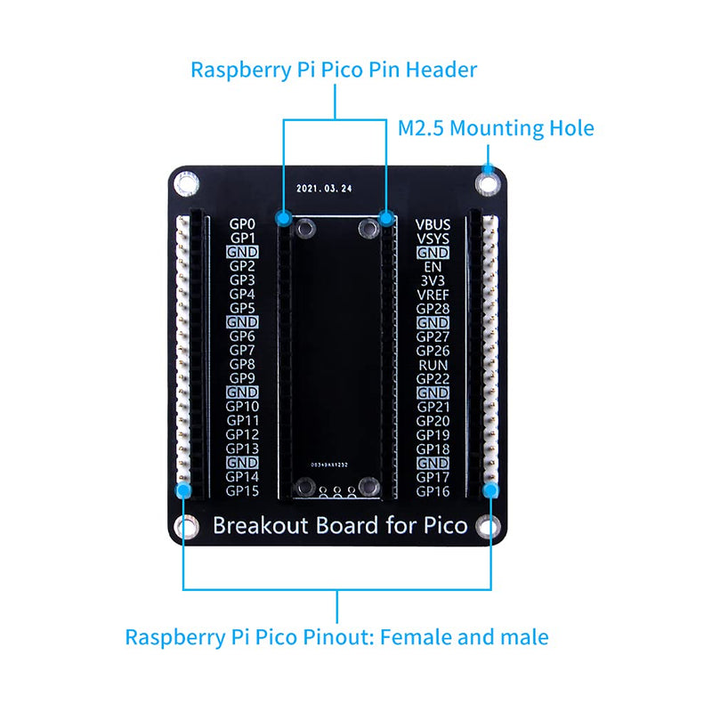  [AUSTRALIA] - GeeekPi GPIO Breakout Board Kit for Raspberry Pi Pico, Raspberry Pi GPIO Expansion Board Breakout Module with Jumper Wire Pack for Raspberry Pi Pico