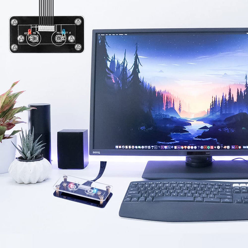  [AUSTRALIA] - OwlTree Desktop Computer Power Button PC Switch External Power Switch Power Supply Button Restart Button for PC Case Motherboard Switch On Off Power SW Cables