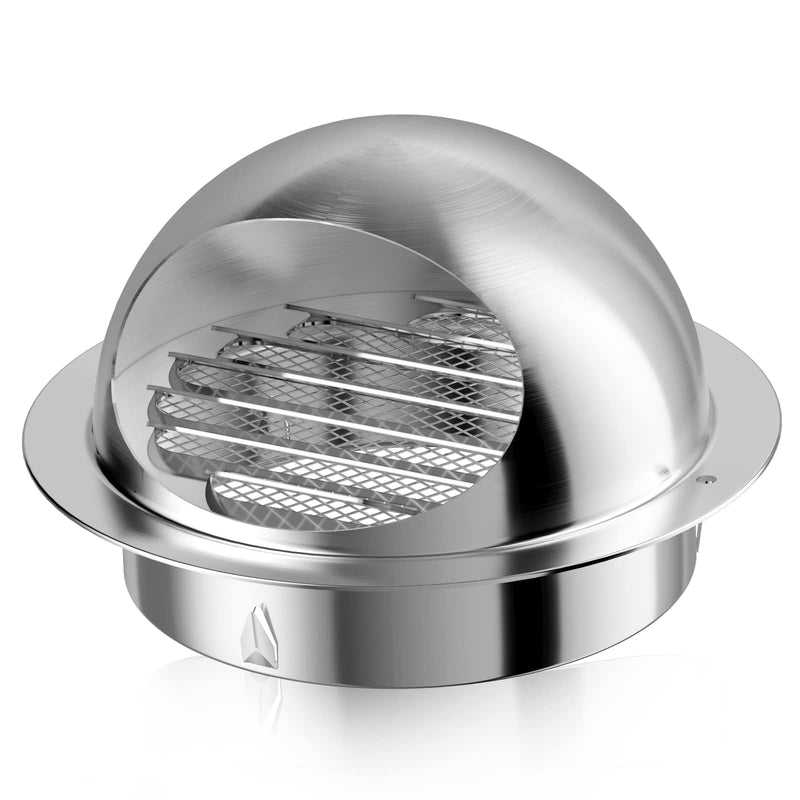  [AUSTRALIA] - Hon&Guan 8'' Air Vent, Stainless Steel Ventilation Grille Cover External Extractor Wall Vent Outlet-with A Pair of Gloves. 8 Inch