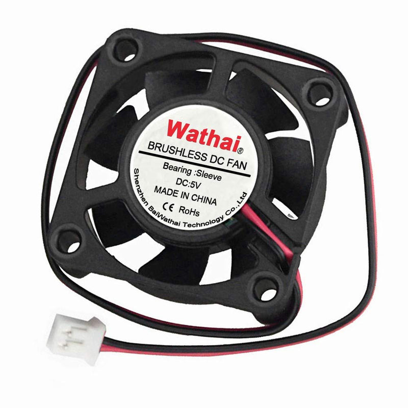  [AUSTRALIA] - 2 Packs Wathai 40mm x 40mm x 10mm 5V Brushless DC Cooling Case Fan